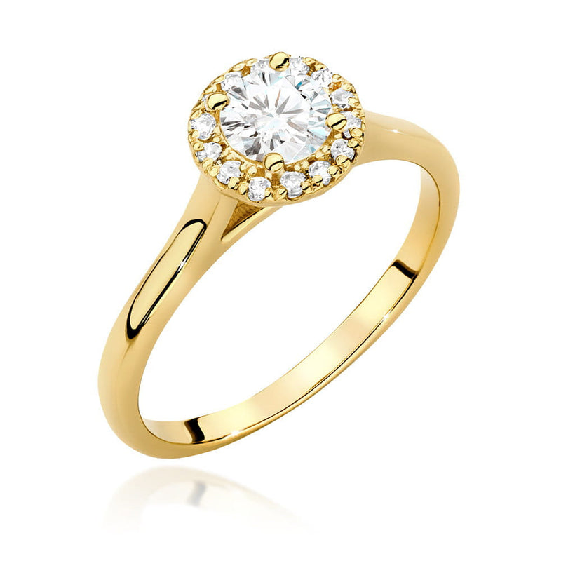 Inel Aur 9K cu Diamante de Laborator 0.62 ct — Aur galben