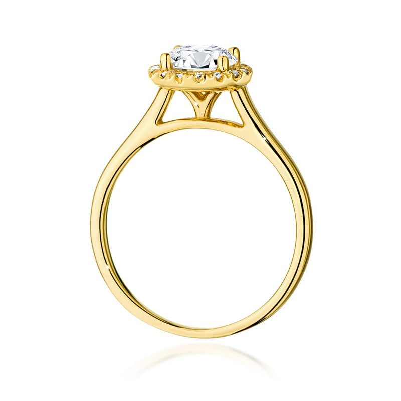 Inel Aur 9K cu Diamante de Laborator 1.14 ct, imaginea 3 din 6
