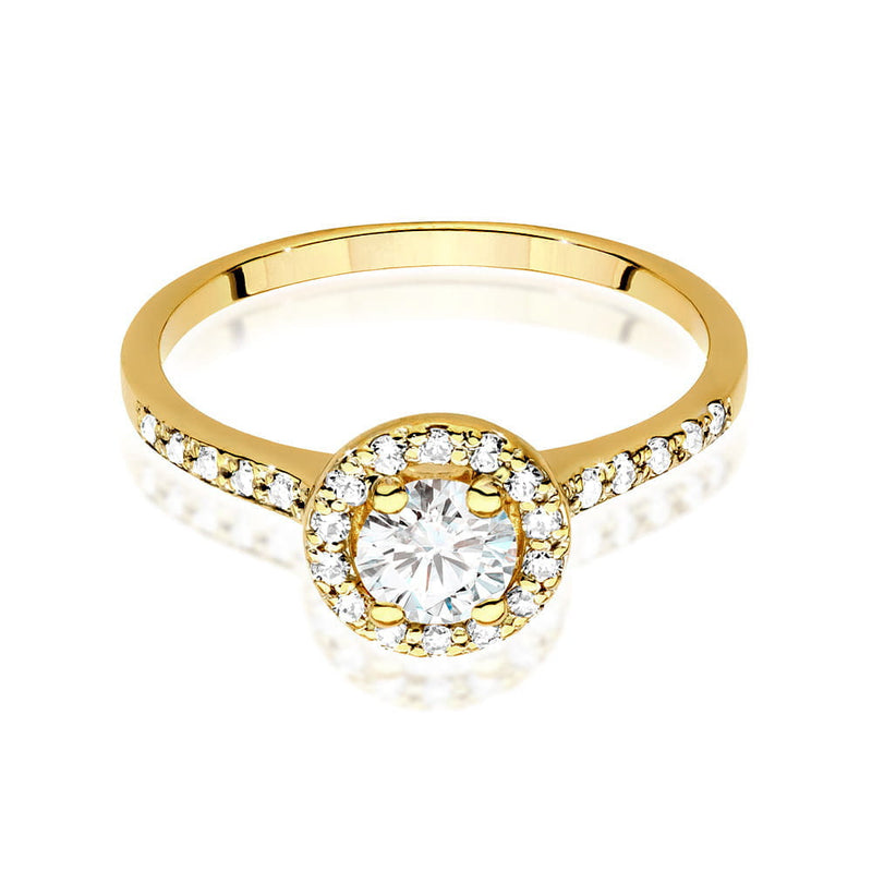Inel Aur 9K cu Diamante de Laborator 0.74 ct, imaginea 2 din 6