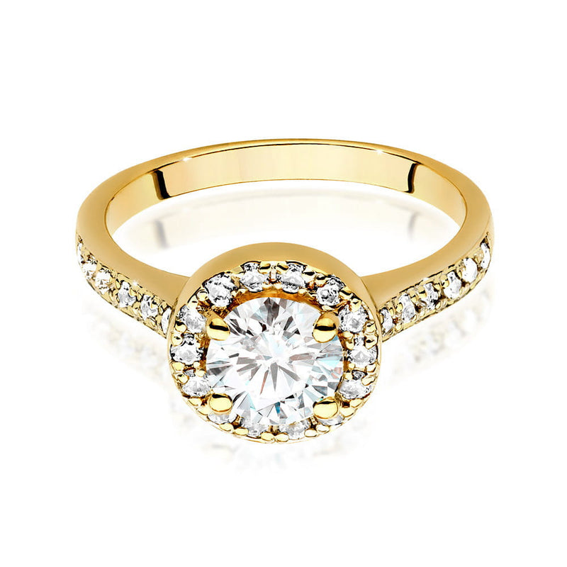 Inel Aur 9K cu Diamante de Laborator 1.08 ct, imaginea 2 din 6