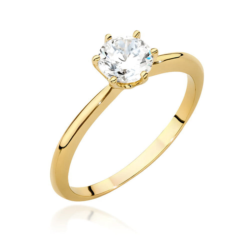 Inel Aur 9K cu Diamante de Laborator 0.70 ct — Aur galben