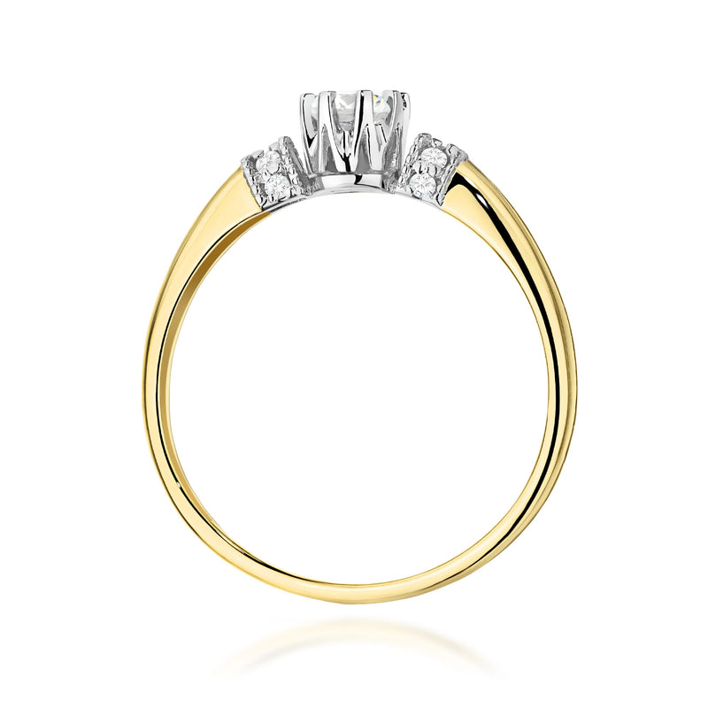 Inel Aur 9K cu Diamante Naturale 0.32 ct, imaginea 3 din 8