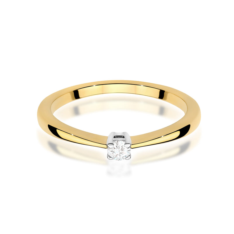 Inel Aur 9K cu Diamant Natural 0.05 ct, imaginea 2 din 8