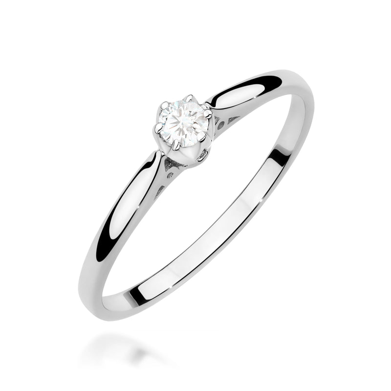 Inel Aur 9K cu Diamant Natural 0.10 ct, imaginea 5 din 8