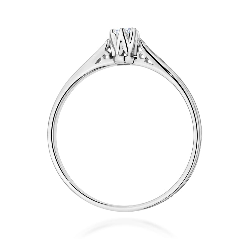 Inel Aur 9K cu Diamant Natural 0.10 ct, imaginea 7 din 8