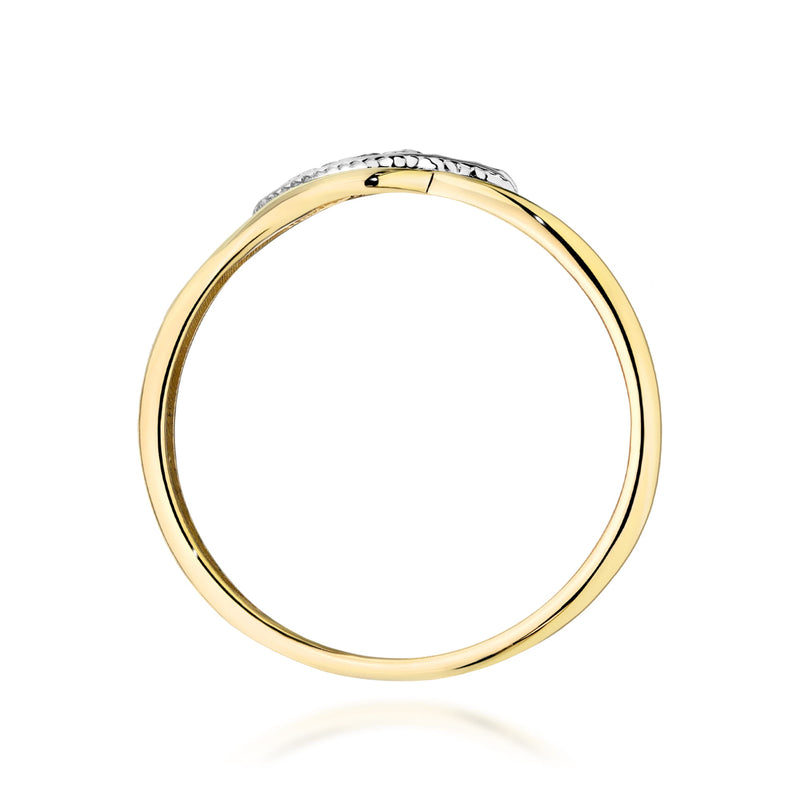 Inel Aur 9K cu Diamante Naturale 0.05 ct, imaginea 3 din 8