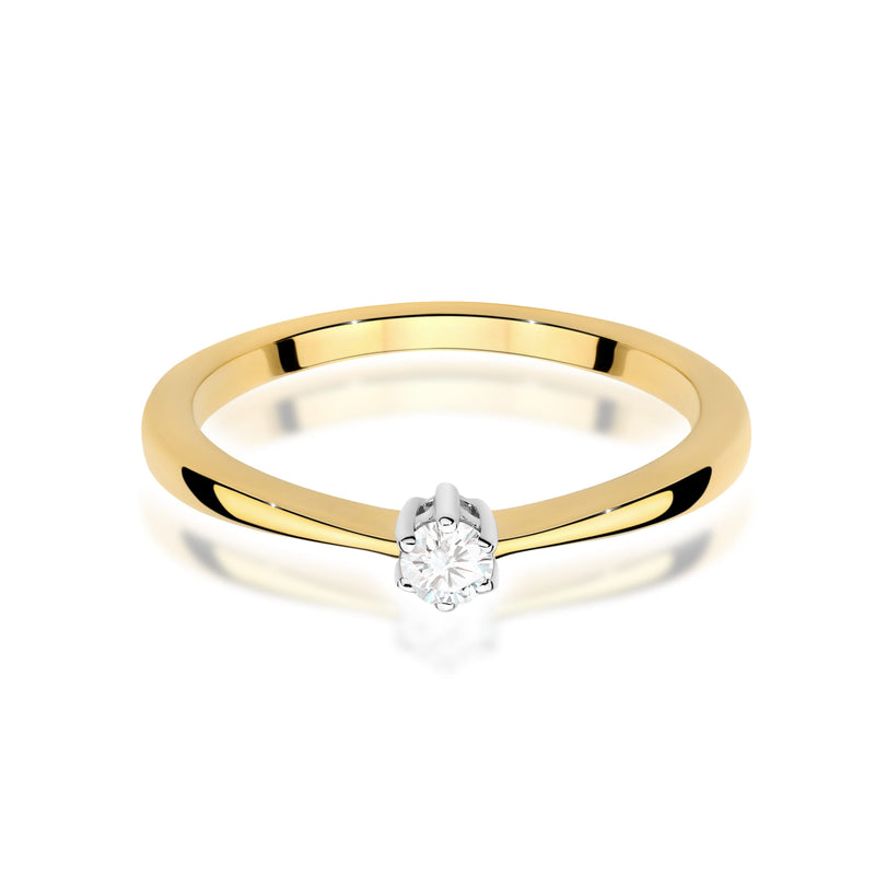 Inel Aur 9K cu Diamant Natural 0.10 ct, imaginea 2 din 8