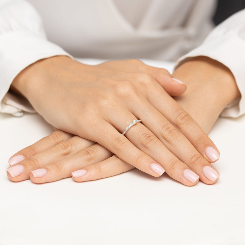 Inel Aur 9K cu Diamante Naturale 0.19 ct, imaginea 4 din 8