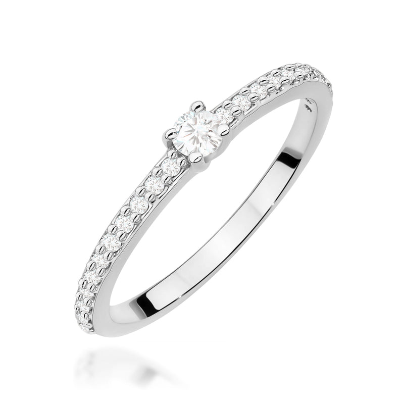 Inel Aur 9K cu Diamante Naturale 0.19 ct, imaginea 5 din 8