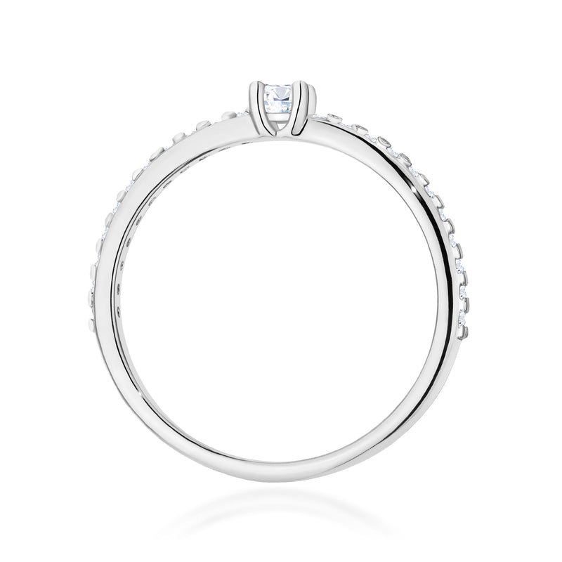 Inel Aur 9K cu Diamante Naturale 0.19 ct, imaginea 7 din 8