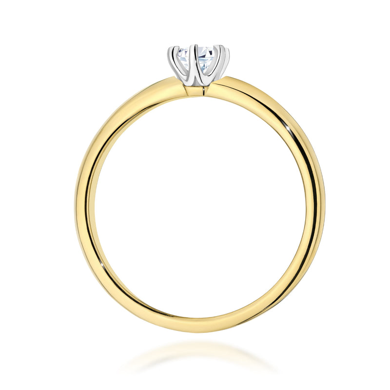 Inel Aur 9K cu Diamant Natural 0.25 ct, imaginea 3 din 8