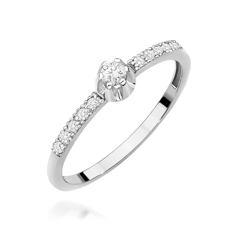 Inel Aur 9K cu Diamante Naturale 0.17 ct, imaginea 5 din 8