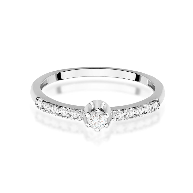 Inel Aur 9K cu Diamante Naturale 0.17 ct, imaginea 6 din 8