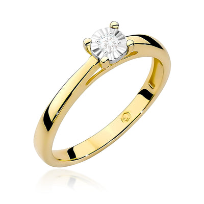 Inel Aur 9K cu Diamant de Laborator 0.08 ct