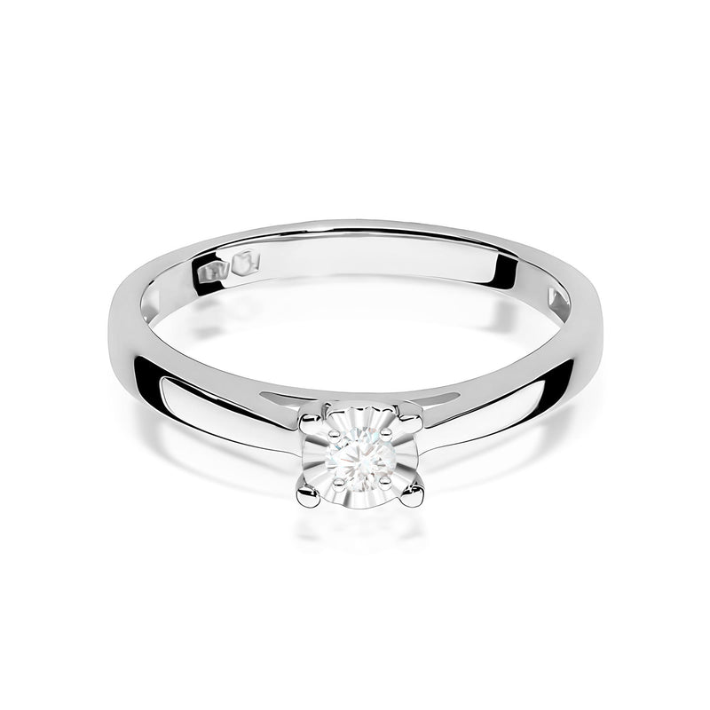 Inel Aur 9K cu Diamant de Laborator 0.08 ct, imaginea 6 din 8