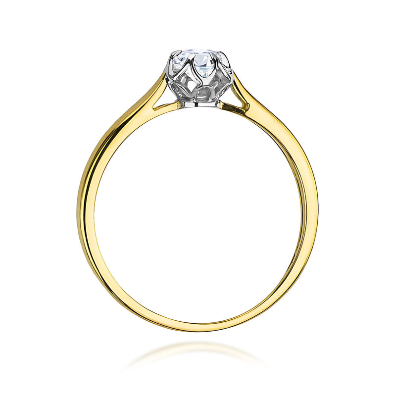 Inel Aur 9K cu Diamant de Laborator 0.15 ct, imaginea 3 din 8