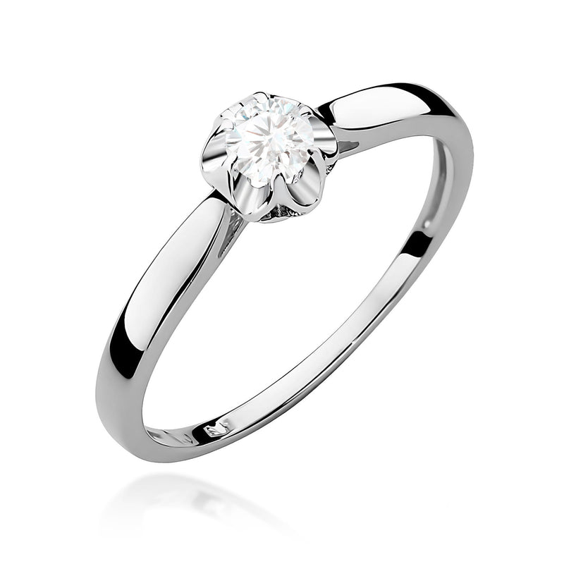 Inel Aur 9K cu Diamant de Laborator 0.15 ct, imaginea 5 din 8