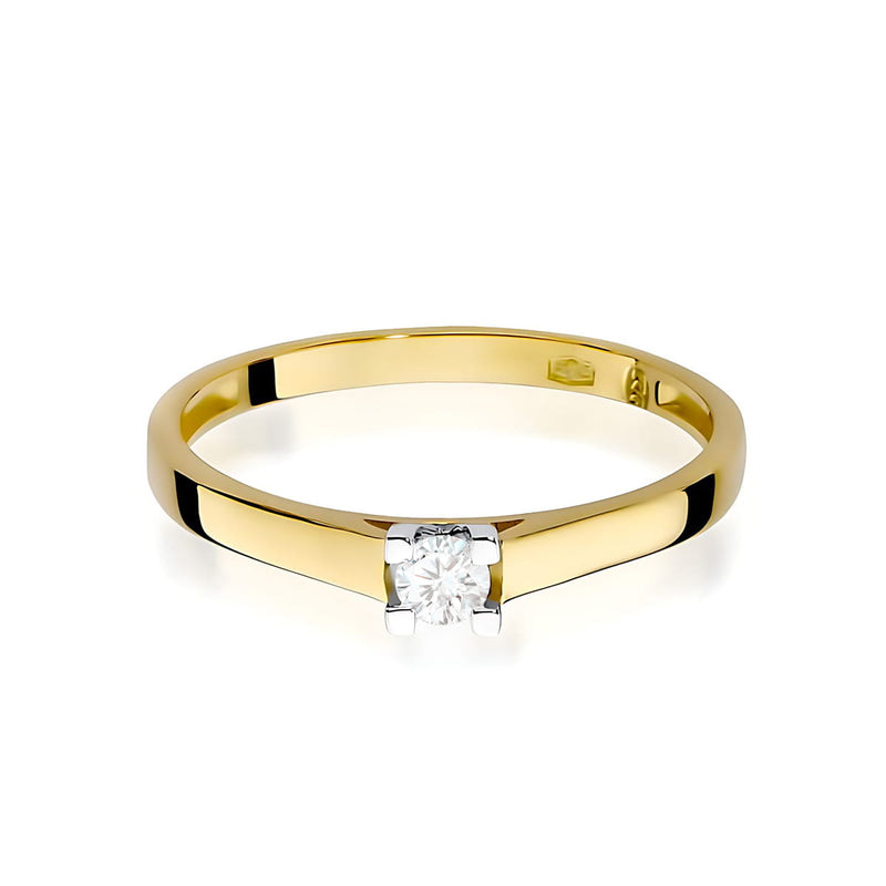 Inel Aur 9K cu Diamant de Laborator 0.10 ct, imaginea 2 din 7