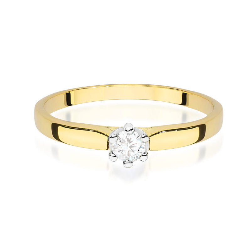 Inel Aur 9K cu Diamant de Laborator 0.15 ct, imaginea 2 din 8
