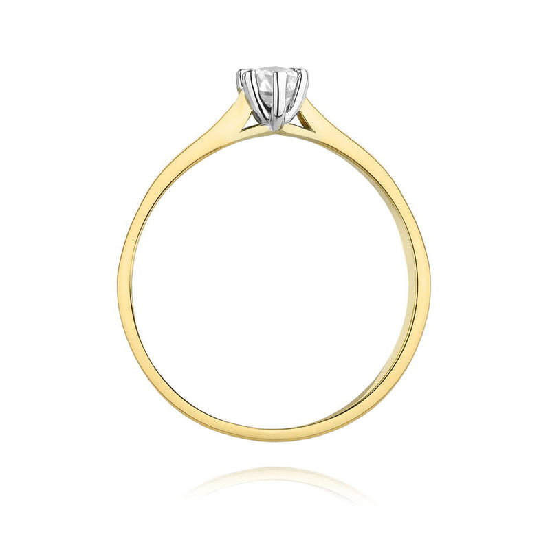 Inel Aur 9K cu Diamant de Laborator 0.15 ct, imaginea 3 din 8