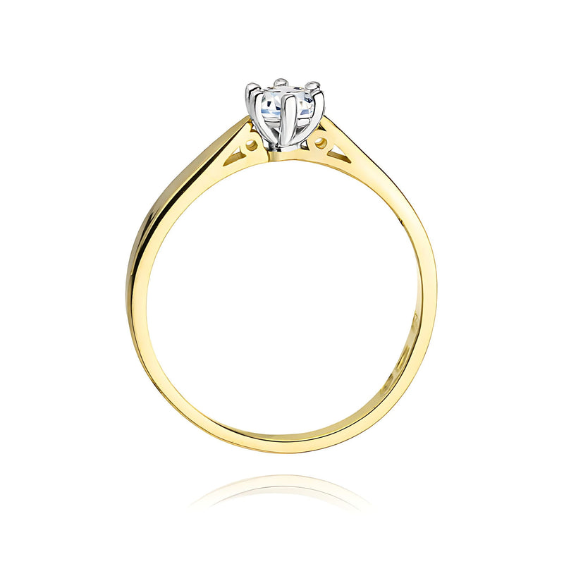 Inel Aur 9K cu Diamant de Laborator 0.25 ct, imaginea 3 din 6