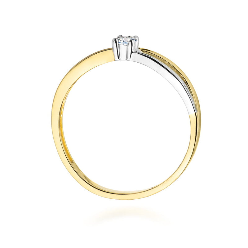Inel Aur 9K cu Diamant de Laborator 0.10 ct, imaginea 3 din 8