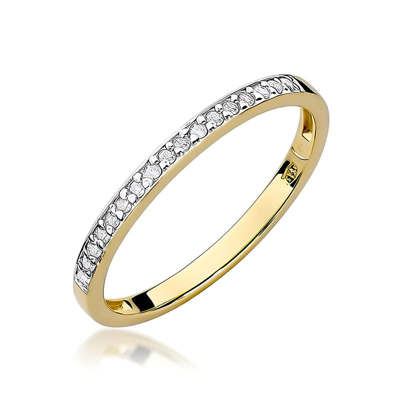 Inel Aur 9K cu Diamante de Laborator 0.09 ct — Aur galben