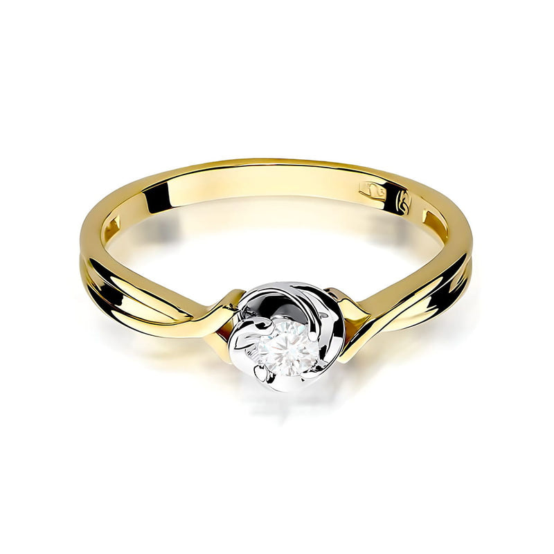 Inel Aur 9K cu Diamant de Laborator 0.10 ct, imaginea 2 din 8