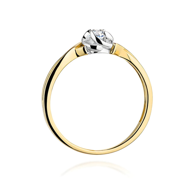 Inel Aur 9K cu Diamant de Laborator 0.10 ct, imaginea 3 din 8