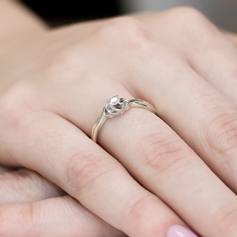 Inel Aur 9K cu Diamant de Laborator 0.10 ct, imaginea 8 din 8