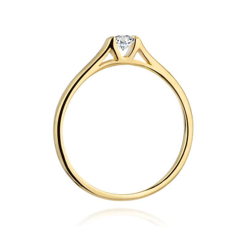 Inel Aur 9K cu Diamant de Laborator 0.15 ct, imaginea 3 din 8
