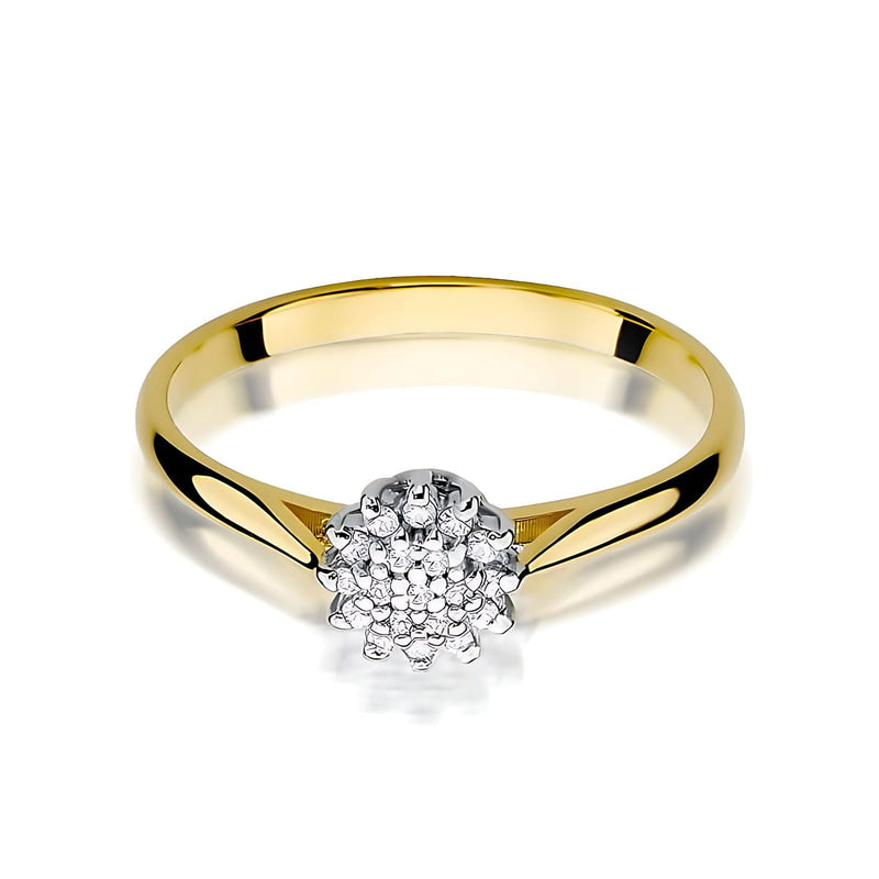 Inel Aur 9K cu Diamante de Laborator 0.10 ct, imaginea 2 din 8