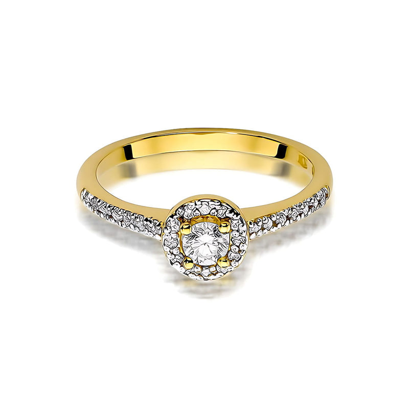 Inel Aur 9K cu Diamante de Laborator 0.28 ct, imaginea 2 din 8