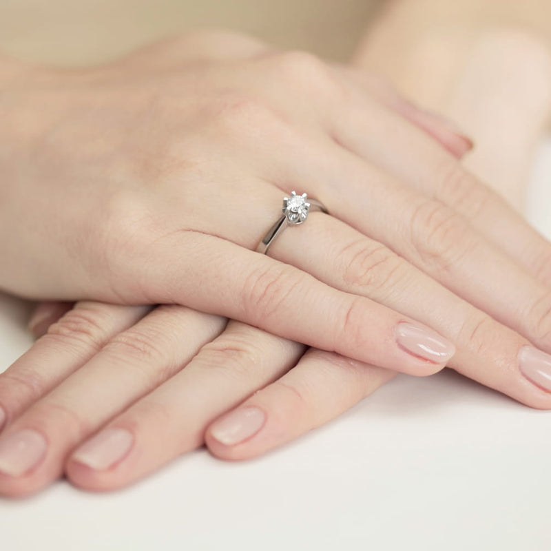 Inel Aur 9K cu Diamant de Laborator 0.25 ct, imaginea 8 din 8