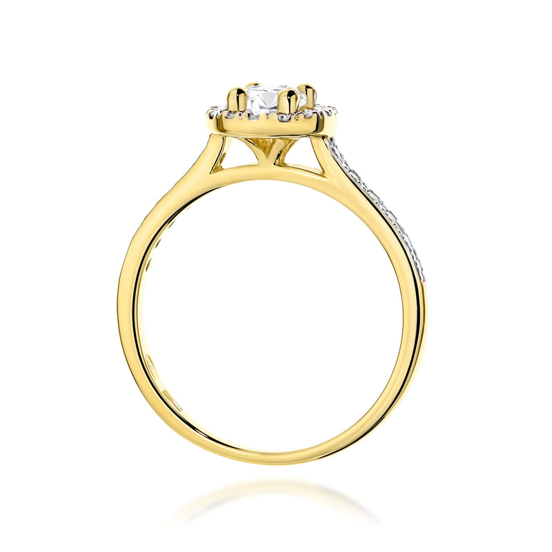 Inel Aur 9K cu Diamante de Laborator 0.52 ct, imaginea 3 din 8