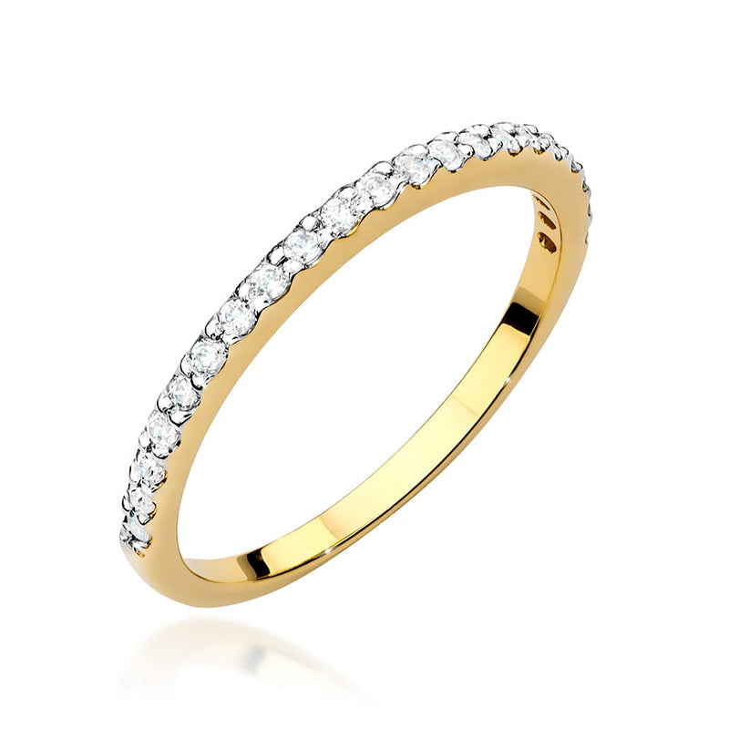 Inel Aur 9K cu Diamante de Laborator 0.18 ct — Aur galben