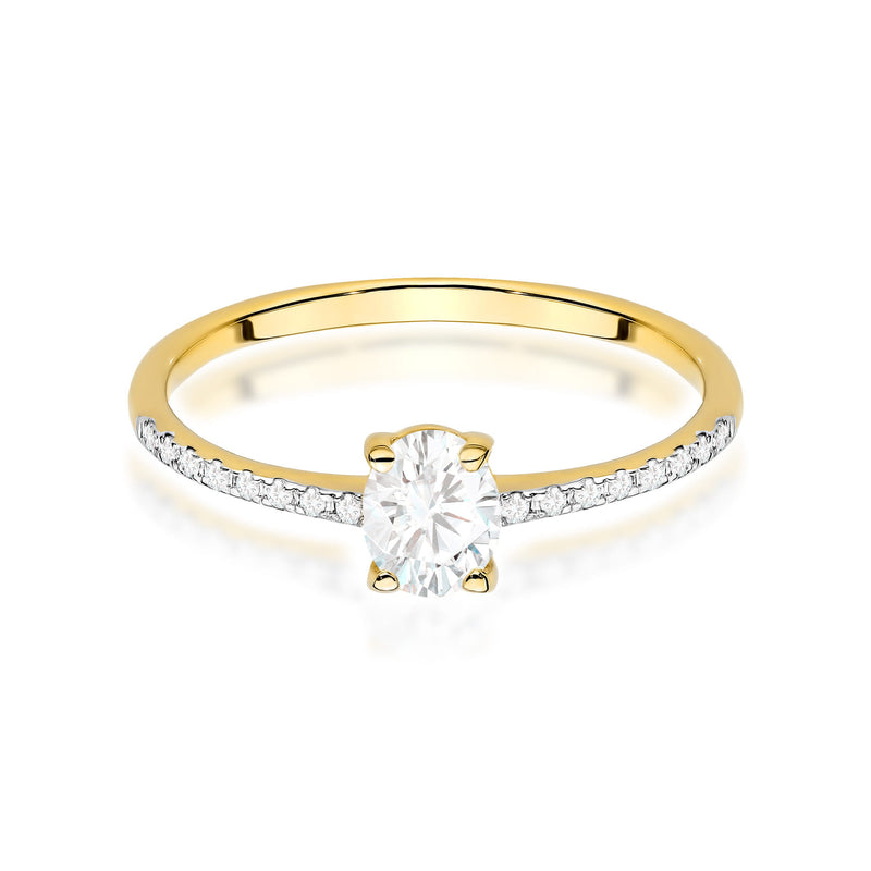 Inel Aur 9K cu Diamante de Laborator 0.38 ct, imaginea 2 din 8