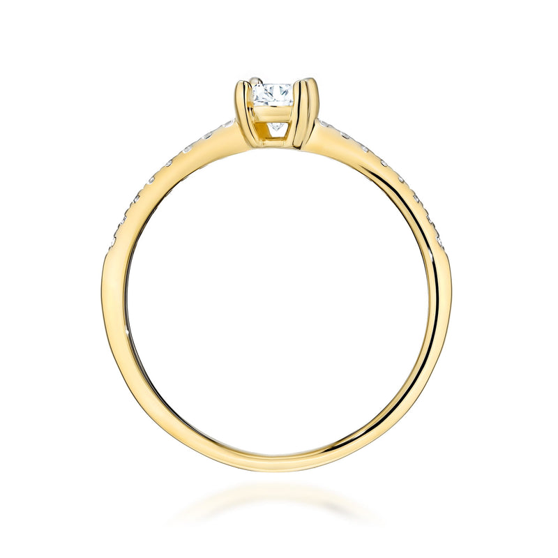 Inel Aur 9K cu Diamante de Laborator 0.38 ct, imaginea 3 din 8