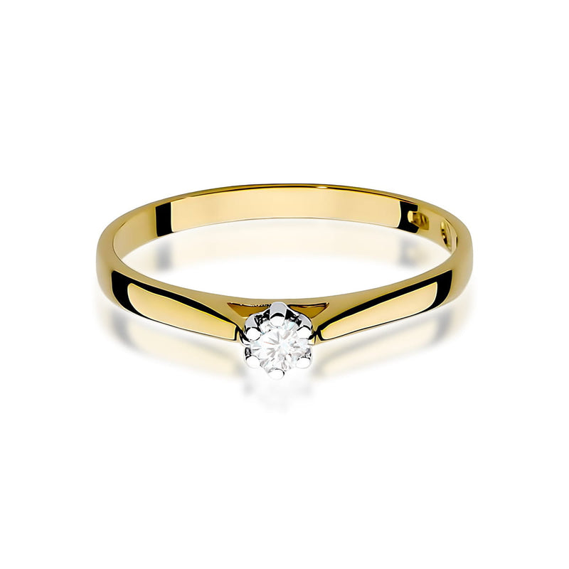 Inel Aur 9K cu Diamant de Laborator 0.10 ct, imaginea 2 din 8