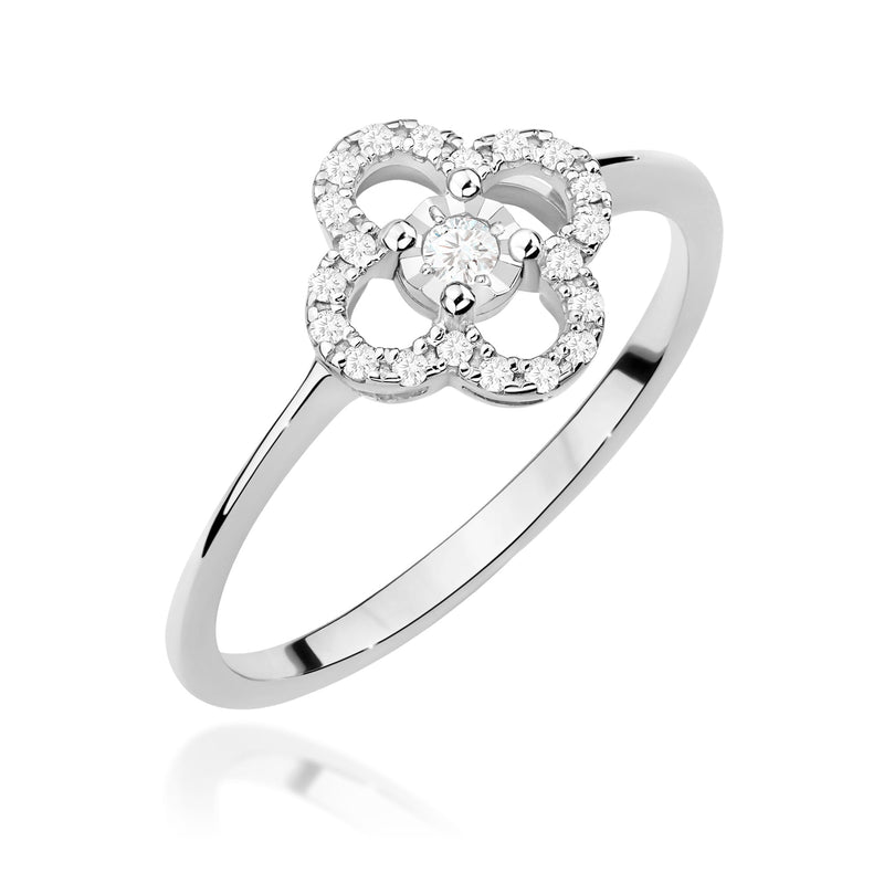 Inel Aur 9K cu Diamante Naturale 0.13 ct, imaginea 5 din 8