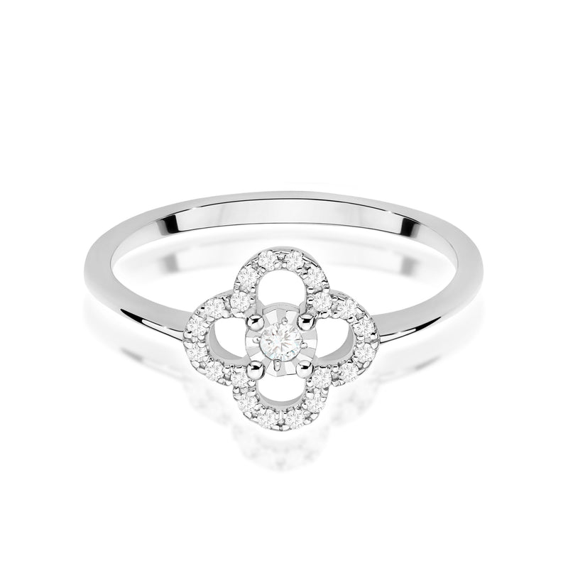 Inel Aur 9K cu Diamante Naturale 0.13 ct, imaginea 6 din 8