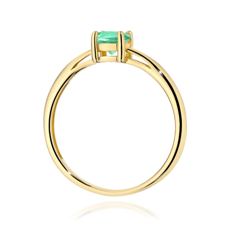 Inel Aur 9K cu Smarald 0.50 ct, imaginea 3 din 8