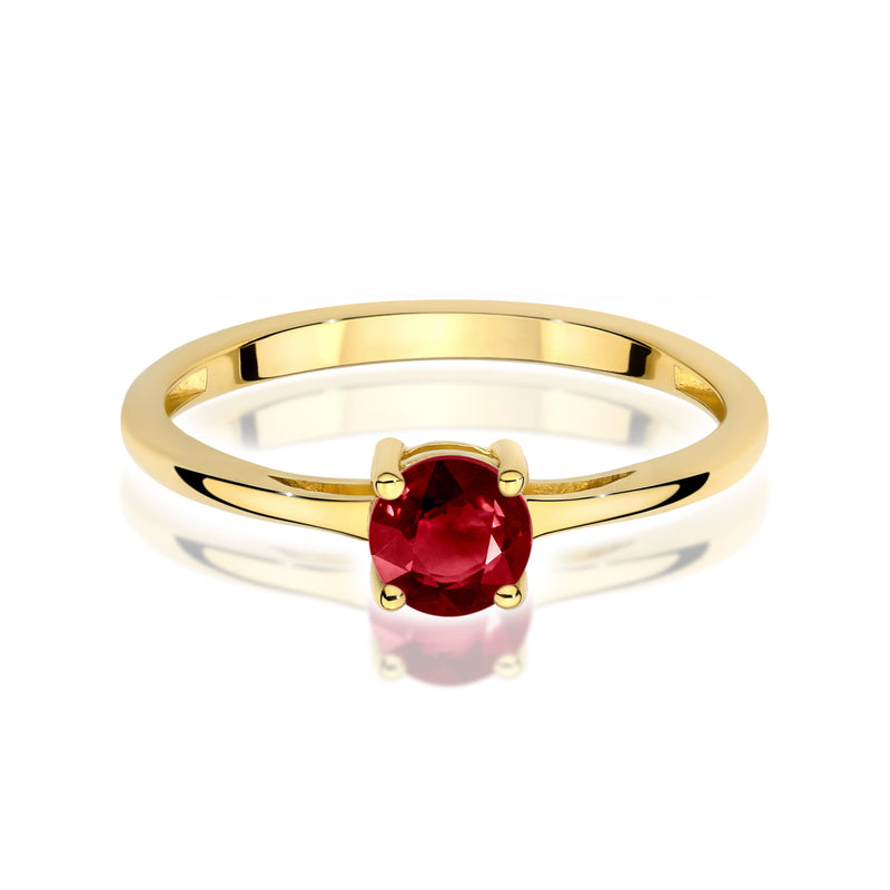 Inel Aur 9K cu Granat 0.60 ct, imaginea 2 din 8