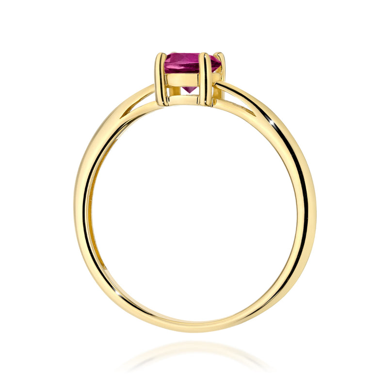 Inel Aur 9K cu Rhodolite 0.60 ct, imaginea 3 din 8