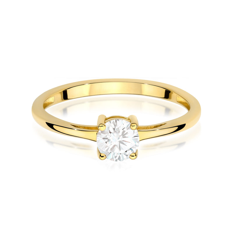 Inel Aur 9K cu Safir Alb 0.60 ct, imaginea 2 din 8
