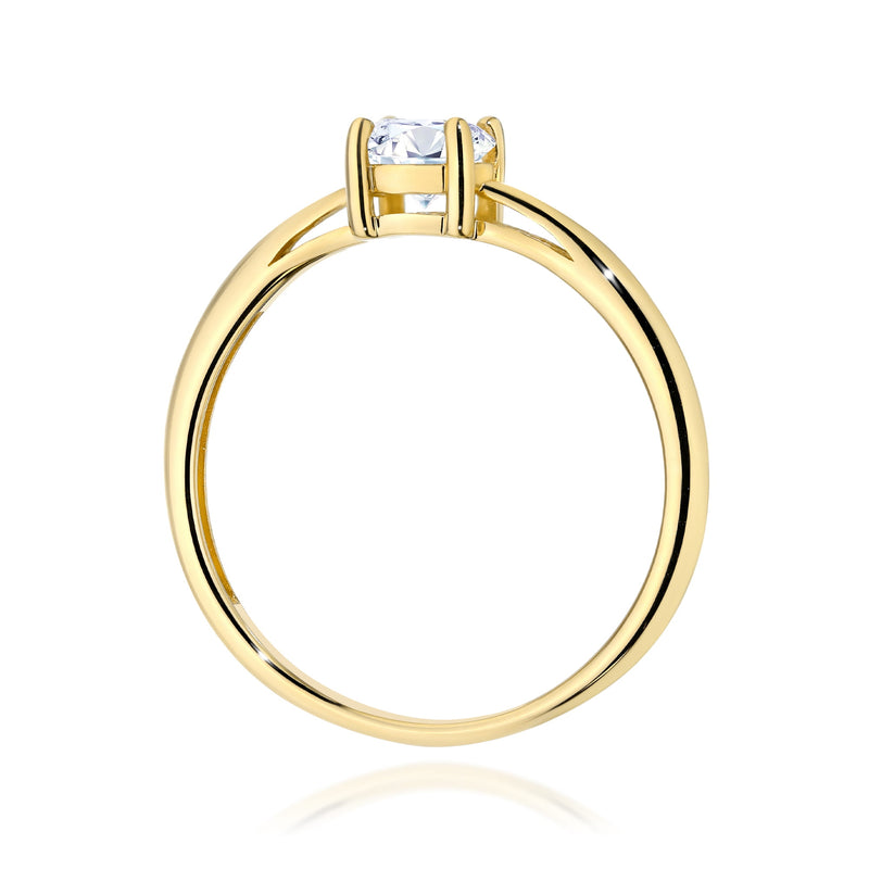 Inel Aur 9K cu Safir Alb 0.60 ct, imaginea 3 din 8