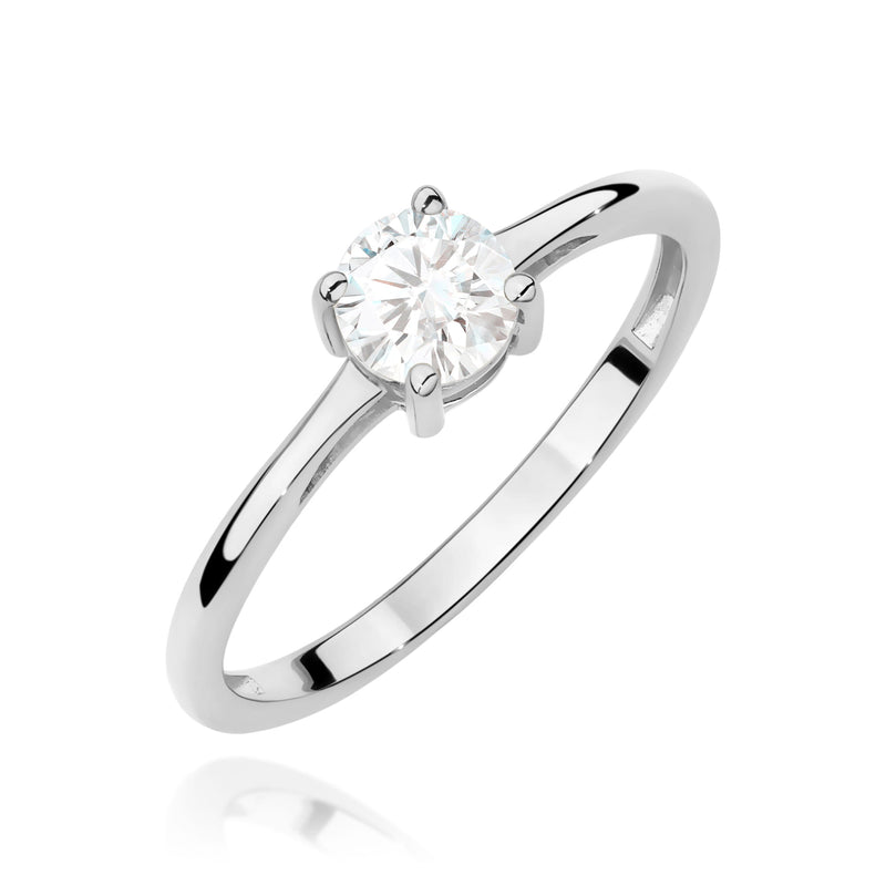 Inel Aur 9K cu Safir Alb 0.60 ct, imaginea 5 din 8