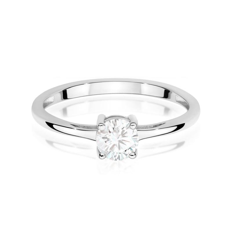 Inel Aur 9K cu Safir Alb 0.60 ct, imaginea 6 din 8