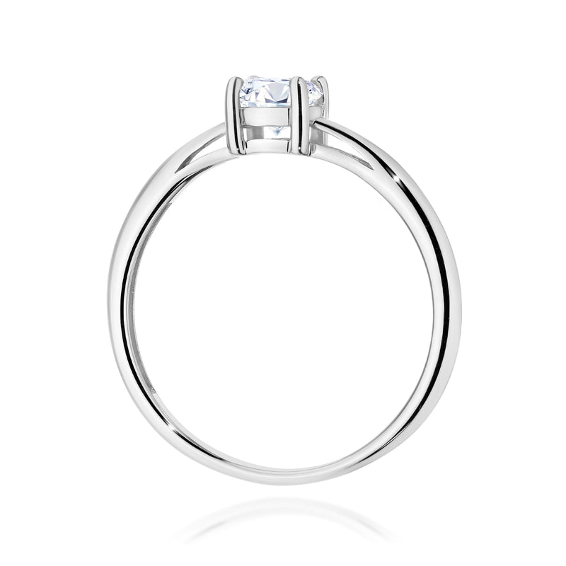 Inel Aur 9K cu Safir Alb 0.60 ct, imaginea 7 din 8