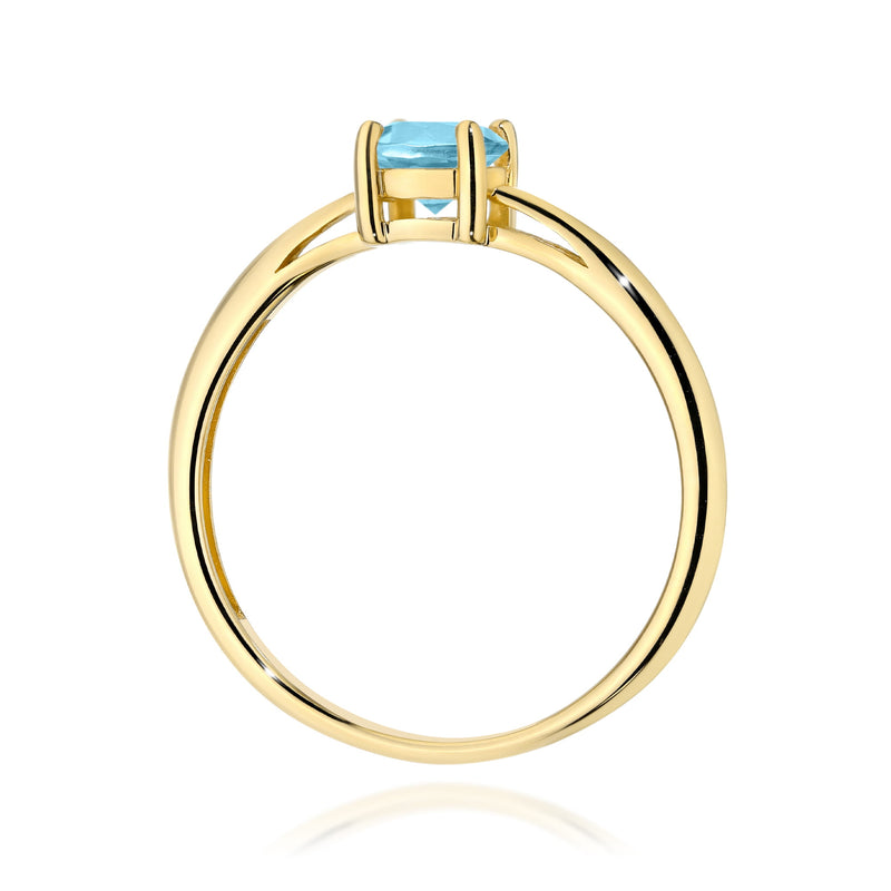 Inel Aur 9K cu Topaz Swiss 0.50 ct, imaginea 3 din 8